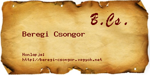 Beregi Csongor névjegykártya